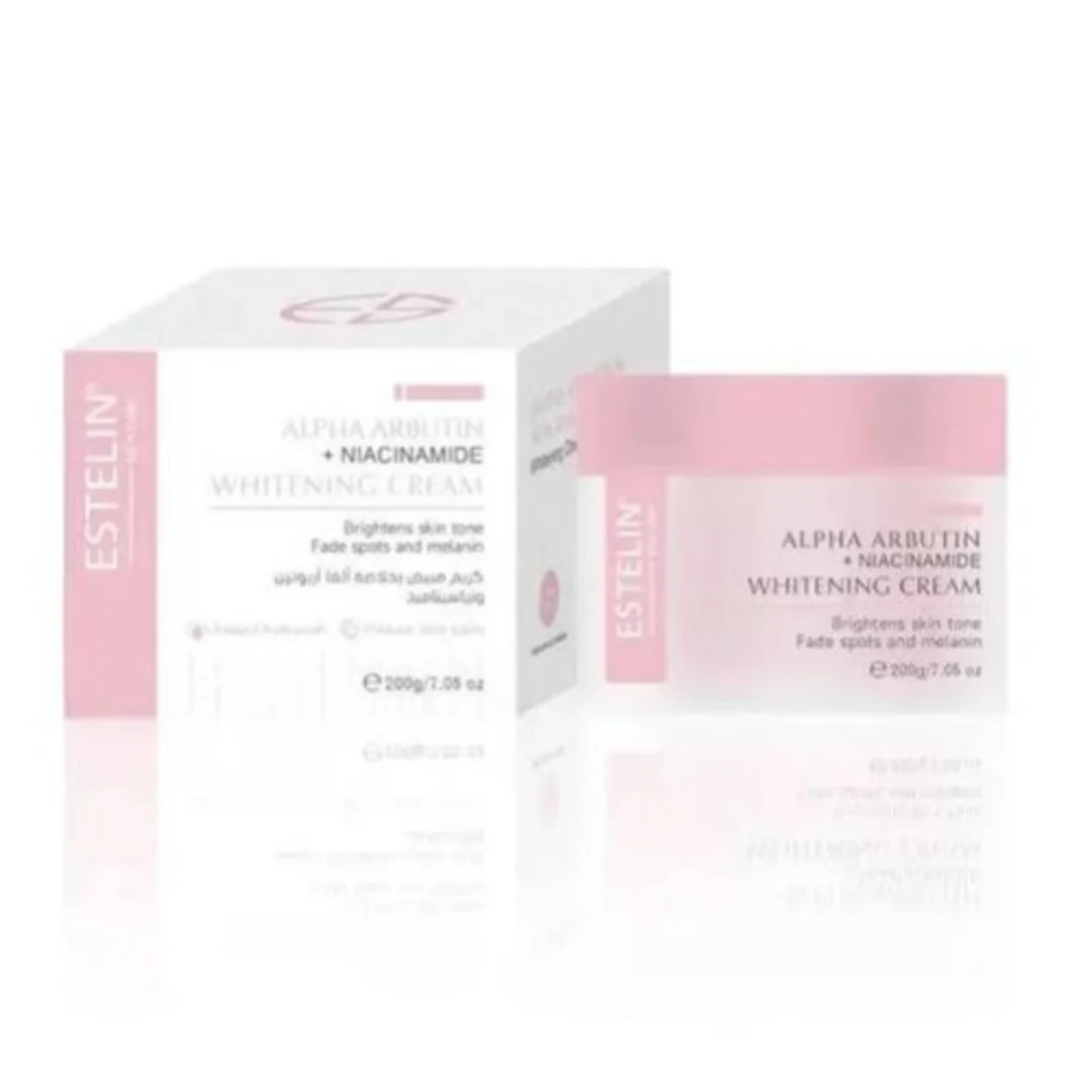 estelin skincare alpha arbutin & niacinamide whitening cream 200g