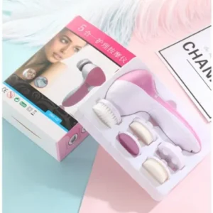 1. Exfoliating of dead skin cells to reveal a roseate,youthful skinÈ1. Exfoliating of dead skin cells to reveal a roseate,youthful skin
2. Massage and application of cream to better penetrate the skin and keep it nourished and hydrated
3. Removing hard cells

Weight
0.02 kg
Meet your need of both cleaning and massage on face or body.Different productions such as all kinds of facial & body cleansers, beauty creams can be applied with the massager. It is suitable for all types of skins. Soft Brush: to clear up all the scurf clings on the surface Rolling Massager: to make better blood circumstances from skin aging Make-up Sponge: to massage and clean skin Latex Sponge-soft: Latex Brush for eyes and cheeks Crude Polish Accessory: to rip the tough skin and cut in off Operation condition: Temperature 10-40'C (50-104'F), Humidity 30%-90%This product is not waterproof and can not be used in the shower

Specifications:
1. Exfoliating of dead skin cells to reveal a roseate,youthful skin
2. Massage and application of cream to better penetrate the skin and keep it nourished and hydrated
3. Removing hard cells under foot to elbow
4.Power by 2xAA batters(not included)

Product Benefits
Reduces pore size
Firms skin and muscle tone to reduce sagging
Enhances new cellular rejuvenation
Make-up sponge: latex soft sponge for eye, cheek massaging
Latex sponge-soft: Make-up sponge to massage and clean your skin
5 different heads
Batteries operated

70 by 130mm